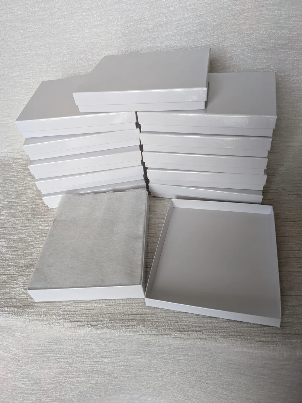 White Jewelry Gift/Storage Boxes - Set Of 12  5